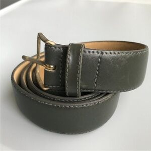 SUREY MENS LEATHER BELT GREEN DRESSY 36